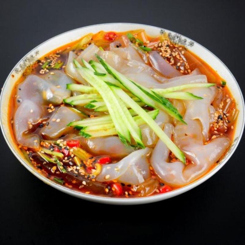 酸辣粉袋装东北水晶大拉皮免煮夏日凉拌菜米皮川粉开袋即食冷面皮