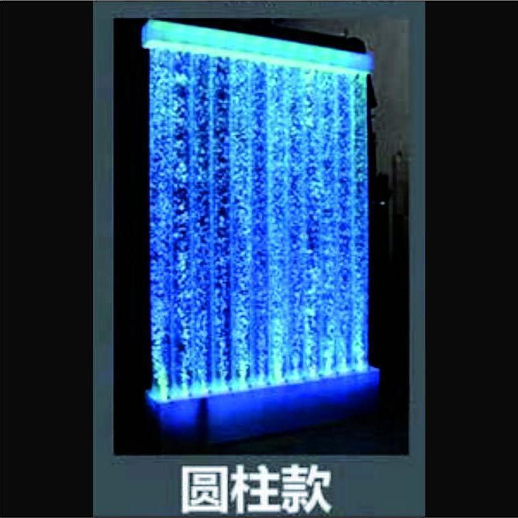 Water Curtain Wall Living Room Partition Screens Flowing Water Entrance Cabinet Bubble Wall Led Luminous Multi-Color Double-Sided Wine Cabinet