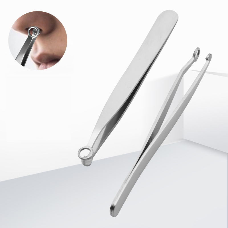 不锈钢圆头鼻毛夹修鼻毛器鼻毛修剪工具多功能夹420钢材工厂现货