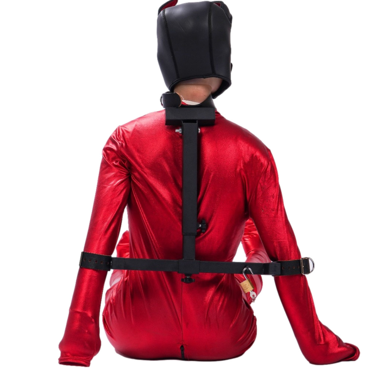 自缚玩具手铐捆绑束缚手颈相连拘束带颈圈项圈sm女用调教情趣用品