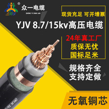 yjv电线1芯*25/30/50/70/95/120/150平方10/15kv单芯铜芯高压电缆