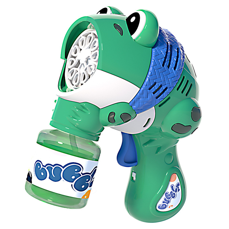 Tiktok Children's Bubble Machine Automatic Bubble Blowing Electric Frog Dinosaur Bubble Gun Hot-Selling Stall Toys