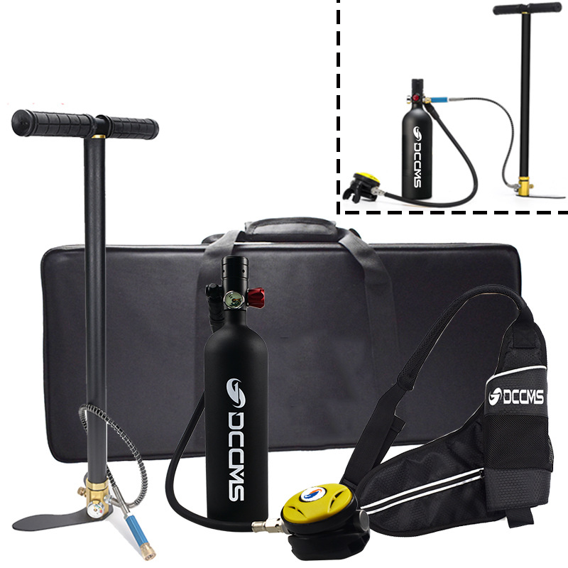 dccms潜水呼吸器1000ml潜水氧气罐浮潜氧气瓶便携式潜水装备