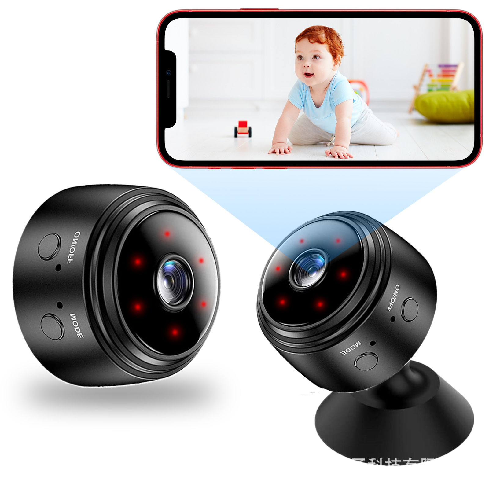 a9摄像头高清无线网络wifi 家用摄像机1080p户外运动夜视红外相机