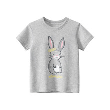 儿童韩版短袖t恤女童夏季新款童装 27home中小童卡通兔子上衣批发