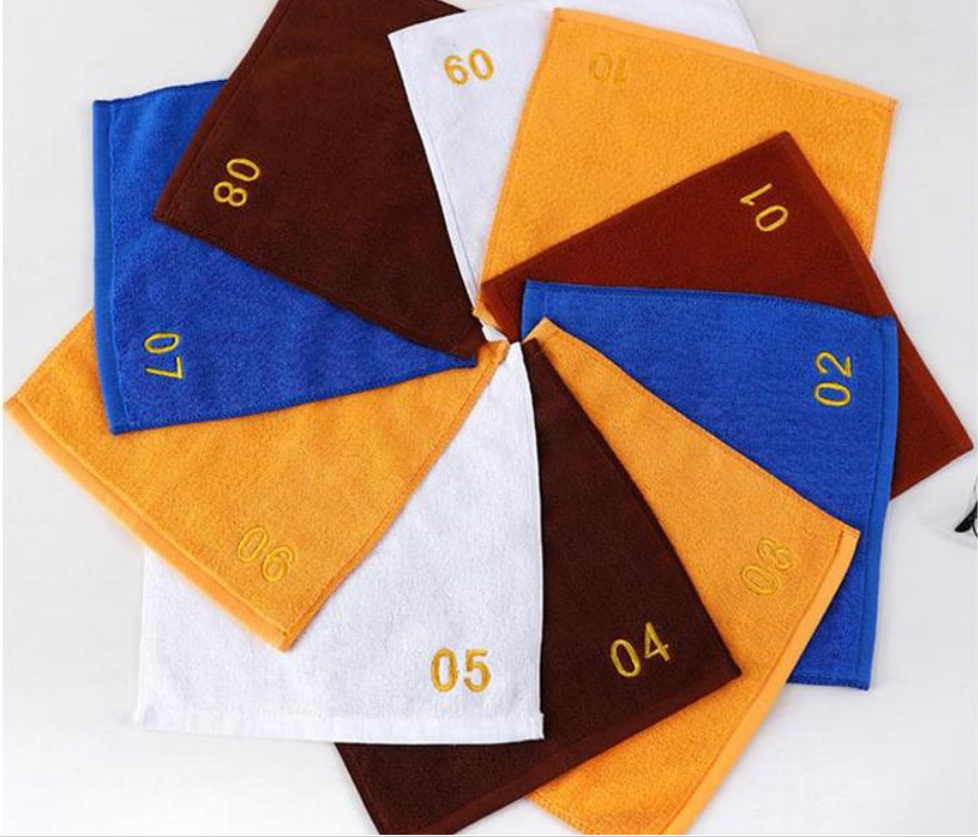 4d厨房酒店管理毛巾带数字编号厨师炒菜手布商用分色食堂抹布