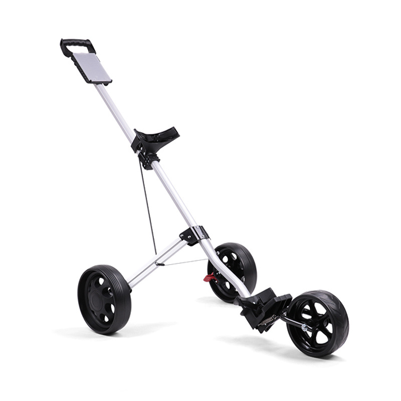 Factory Wholesale Three Rounds Aluminum Alloy Trolley Golf Course Supplies Golf Charter