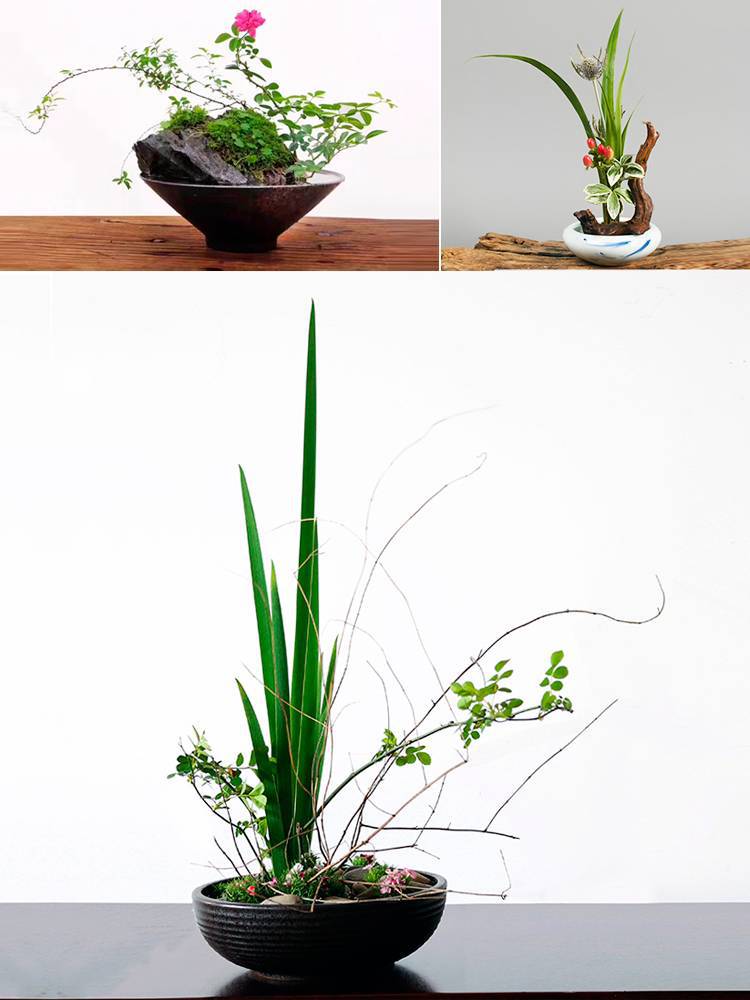 小原流花器日式禅意池坊花器花道窑变陶瓷剑山家用花艺术插花器皿