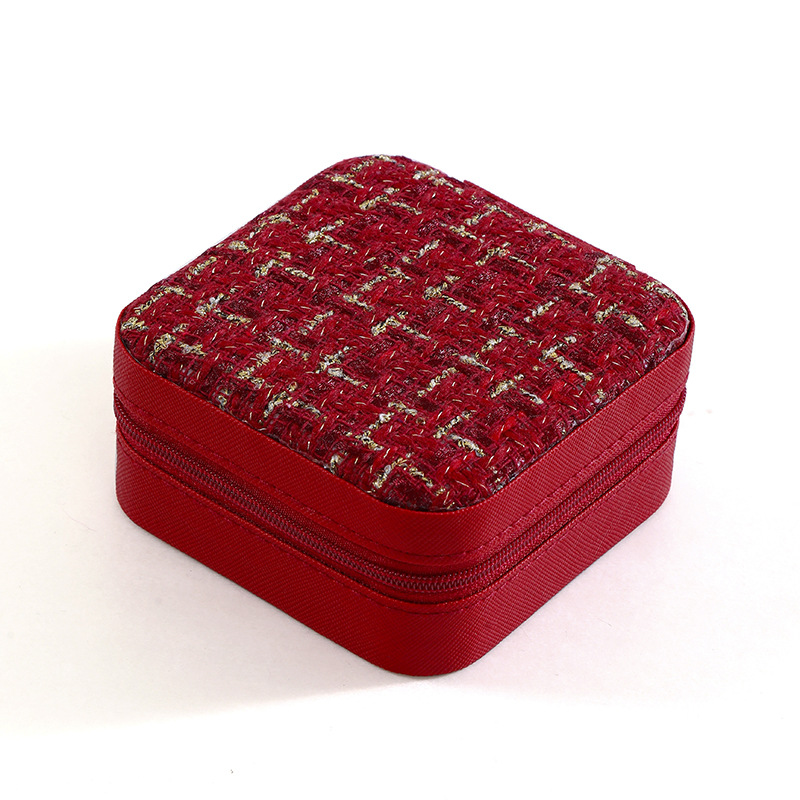 Factory in Stock Wholesale Simple Storage Travel Portable Jewelry Ornament Storage Box Stud Earring Ring Small Jewelry Box