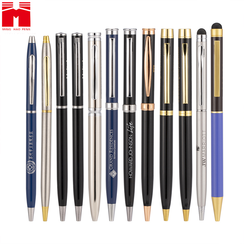 Manufacturers for Customized Ballpoint Pen Metal Rollerball Pen Lettering Advertising Gift Pen Metal Ball Point Pen Printable Logo