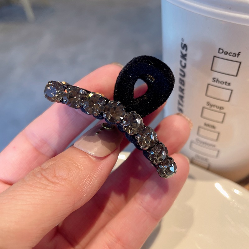 Forehead Princess Hairstyle Small Jaw Clip Full Diamond Temperament Cropped Hair Clip Eight Words Bang Clip Exquisite Small Hairpin Side Clip Hair Accessories