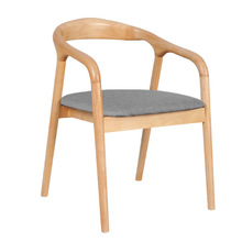 工厂销售 北欧纯实木舒美特扶手餐椅咖啡厅餐厅靠背扶手椅子