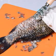 日本进口刮鱼鳞器鱼鳞刨创意厨房工具去鱼鳞刨刮鳞器杀鱼器刷