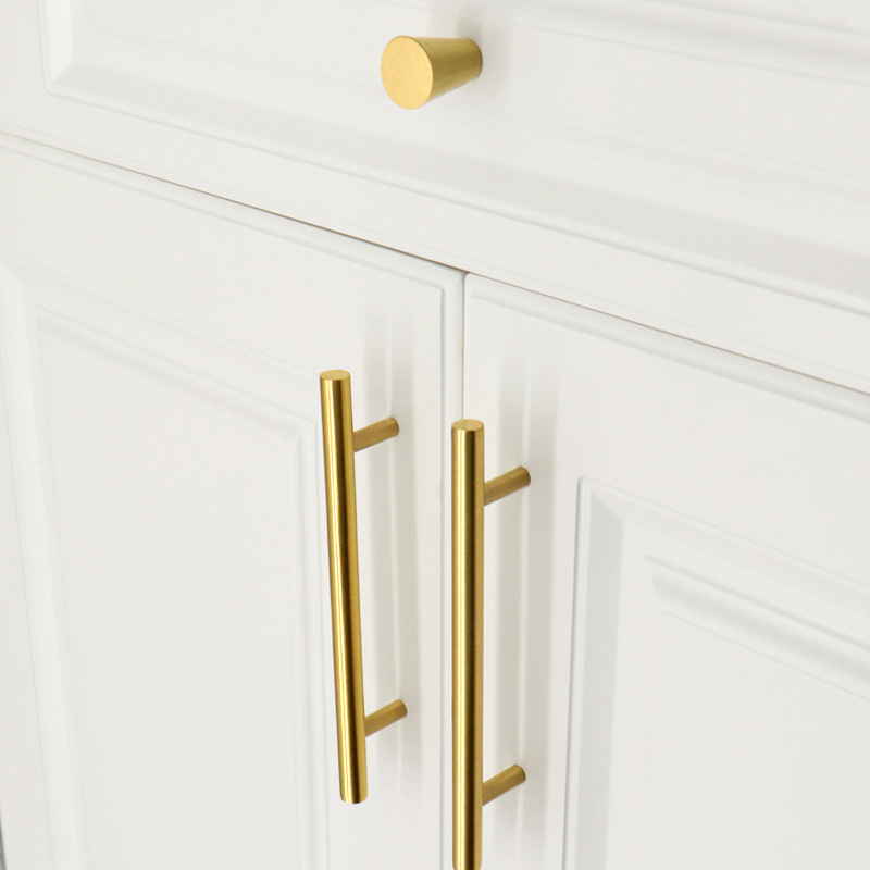 小红书同款黄铜实心现代简约金色拉手衣柜橱柜抽屉把手封釉多尺寸