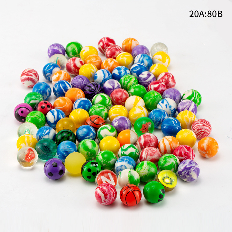 No. 27 Victor Bouncing Ball Mixed Entertainment Marbles Gumball Machine Colorful Fun Park Rubber Toys Elastic Ball