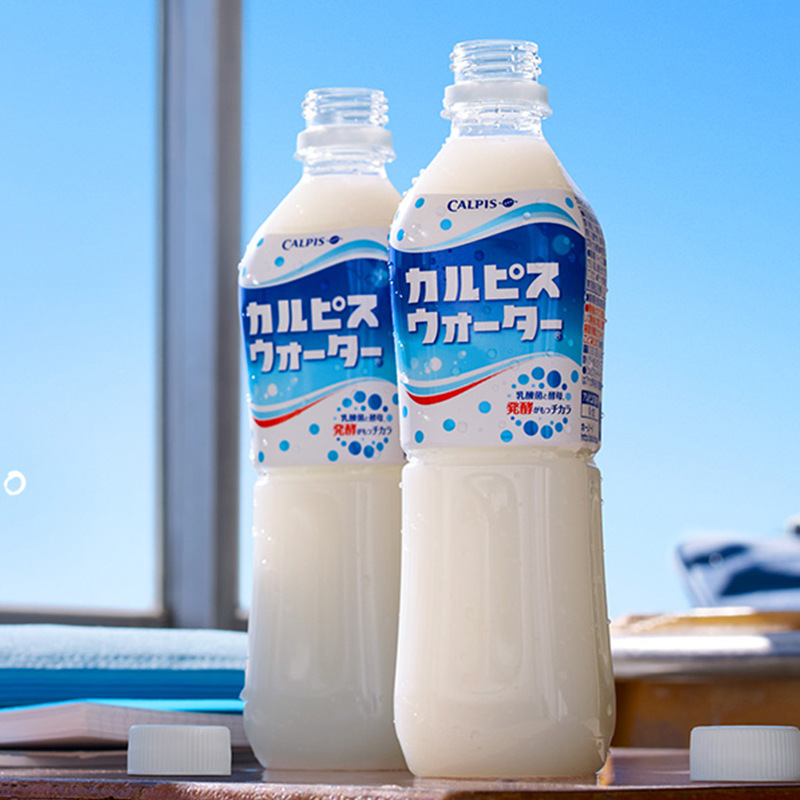 日本进口Calpis可尔必思 乳酸菌饮料经典原味至福柠檬碳酸500ml