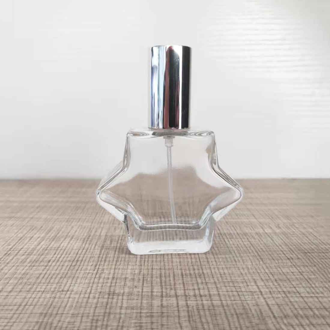 25ml 透明玻璃香水瓶 喷雾 分装 化妆品瓶 创意星星 时尚美观