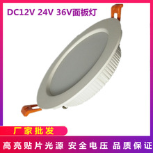 交直流DC12V24V36V低压筒灯天花灯商场工地船舶8寸30W面板灯厂家