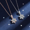 s925 Sterling Silver Morsang Snowflake Necklace Light luxury 1 Carat Morsang Korean Edition fashion clavicle wholesale