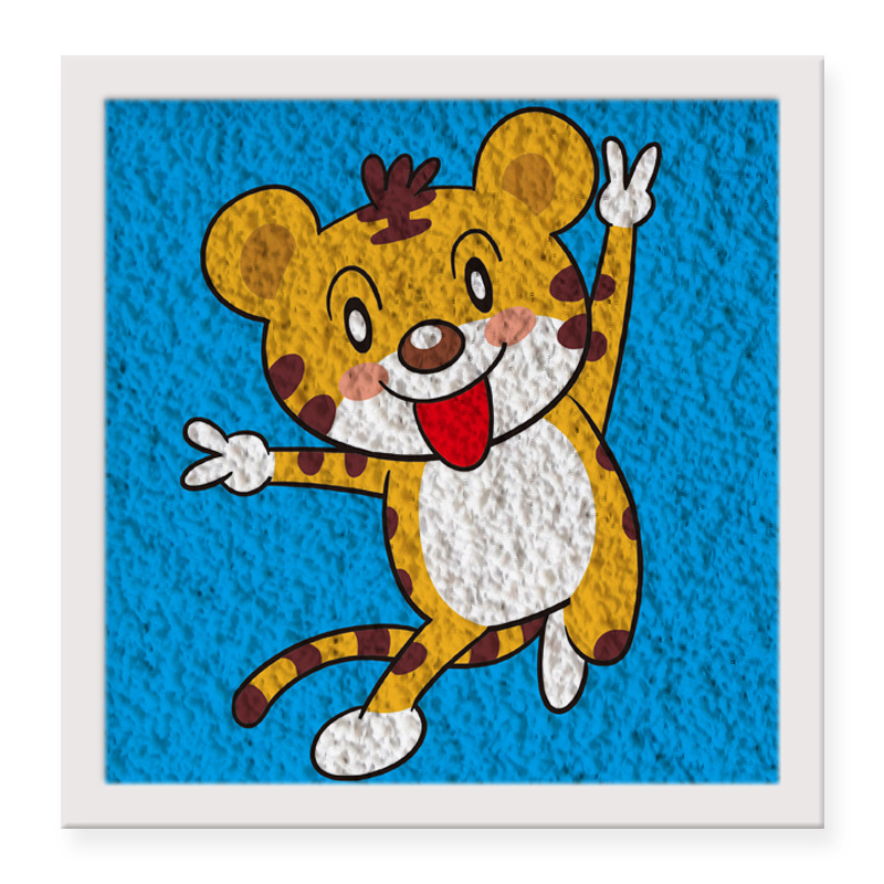 纸浆画diy手工制作材料包儿童纸浆泥画十二生肖底板彩泥画立体画