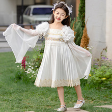女童公主裙表演服异域民族希腊女神高定设计师蕾丝气质女宝连衣裙