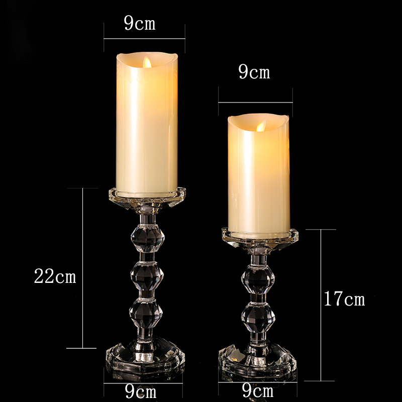 Factory Direct Crystal Glass Candlestick European Candle Lamp Holder Wedding Celebration Decoration Decoration Amazon Hot Sale