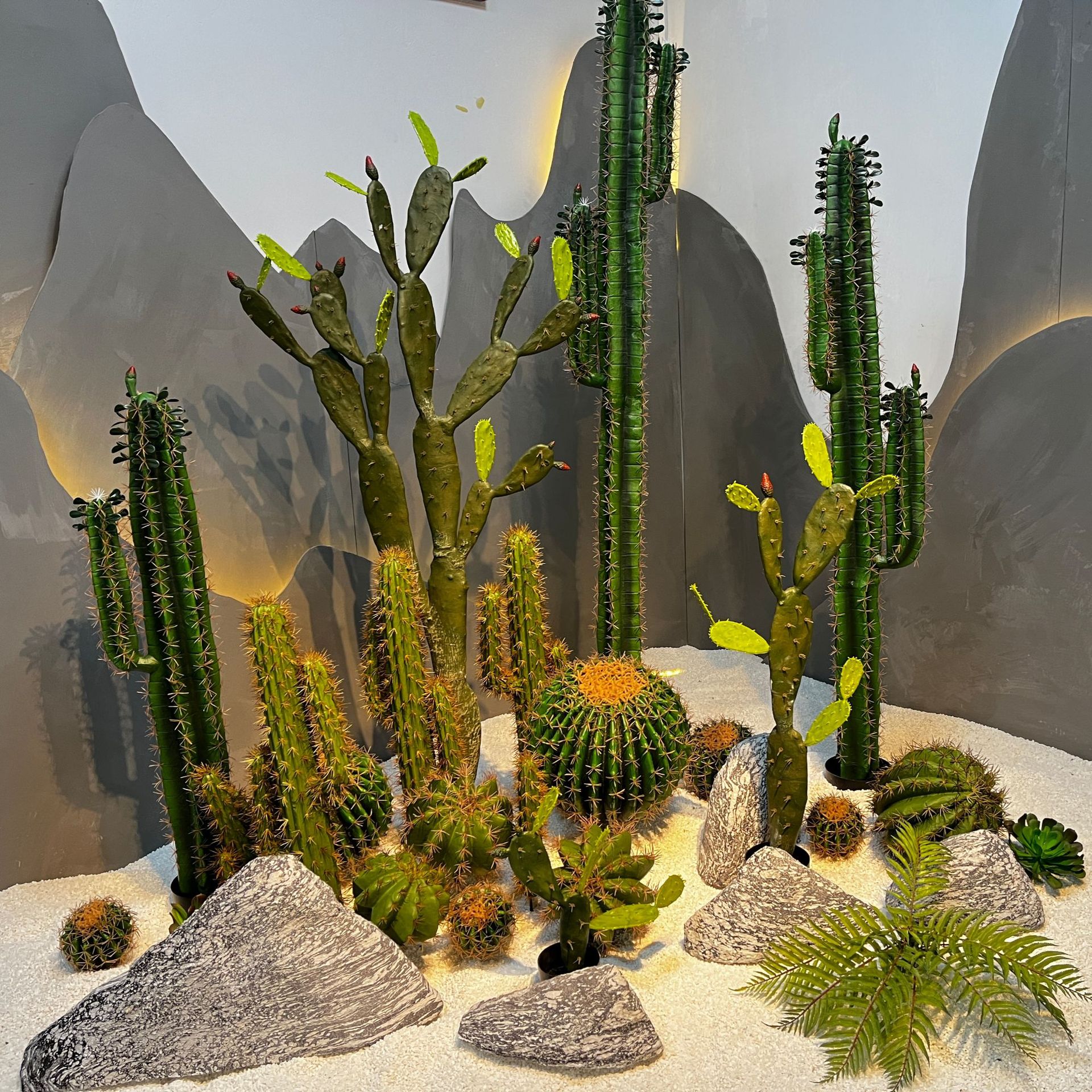 仿真仙人掌盆大型假植物北欧假绿植室内场景橱窗装饰摆件假仙人柱