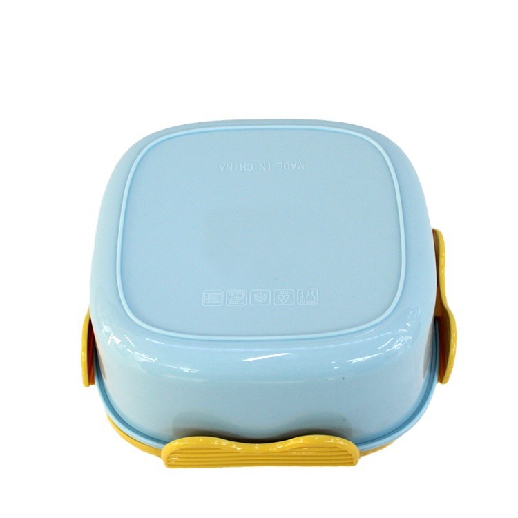 High-Looking Plastic Crisper Lunch Box Lunch Box Lunch Box Food Grade Compartment with Spoon