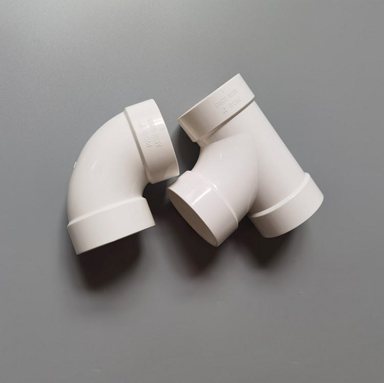 厂家直供pvc排水弯头排水三通 y型三通 多规格排水三通塑料管件