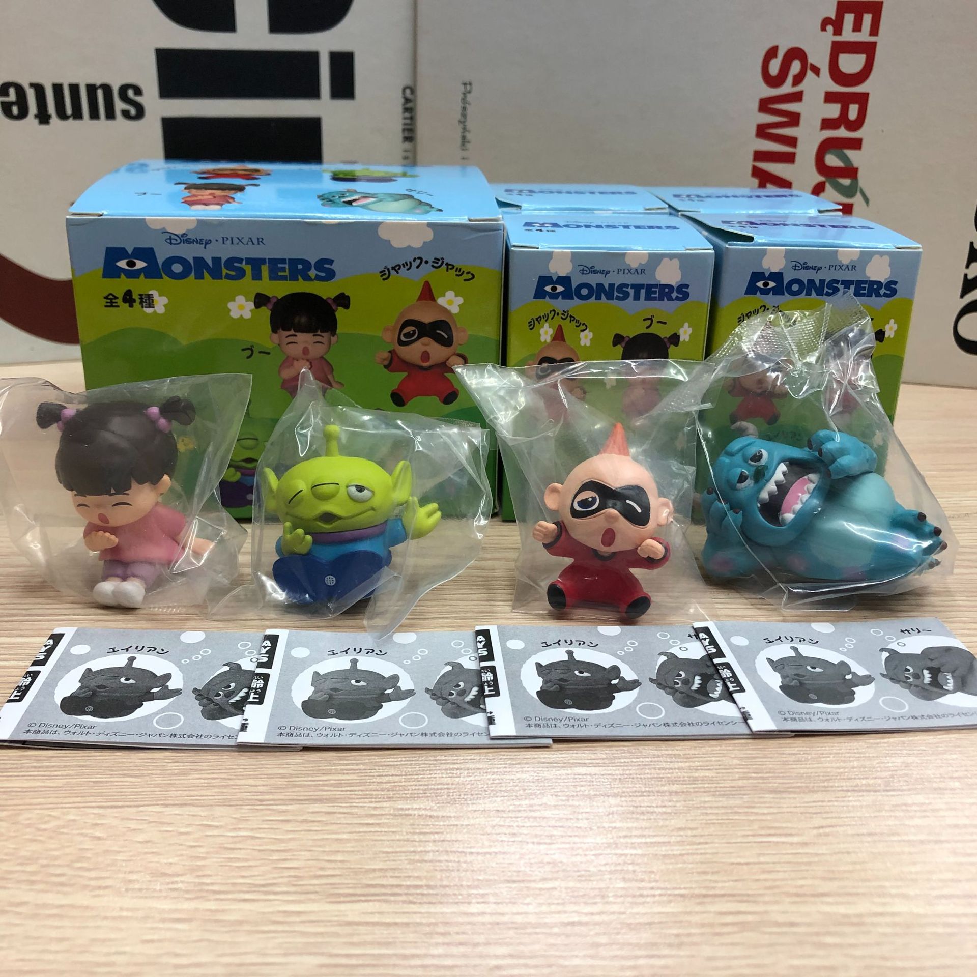 外贸怪兽大学毛怪三眼仔阿宝超人阿布打哈欠4款摆件手办盲盒微景