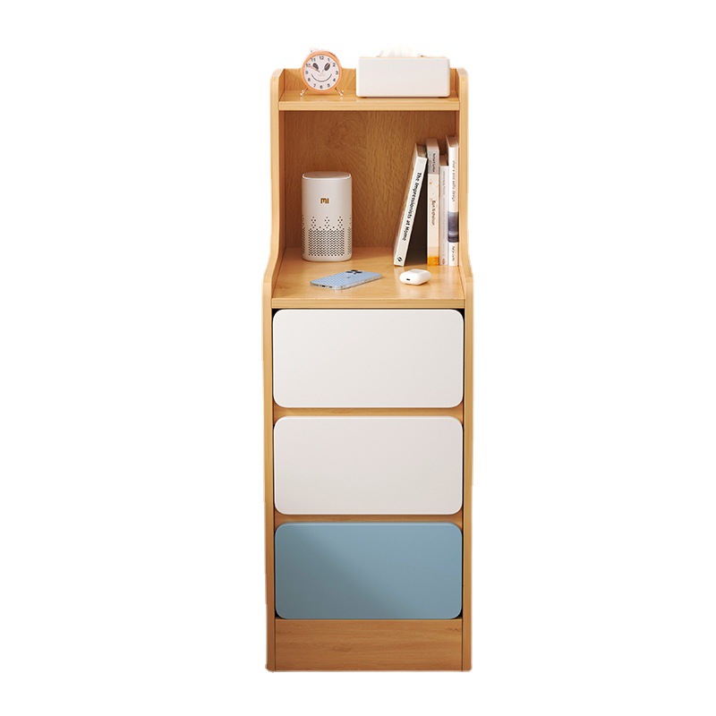 Bedside Table Storage Rack Simple Modern Small Ultra Narrow Simple Bedside Mini Storage Cabinet Storage Cabinet for Rental Room