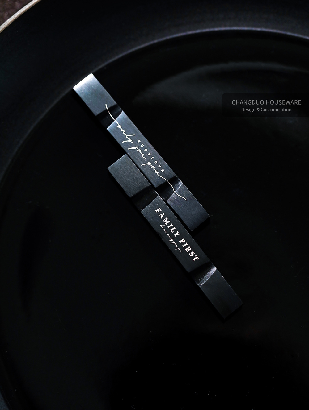 不锈钢镀钛黑色筷子垫筷托筷枕筷架北欧创意厨房餐厅酒店家用直播