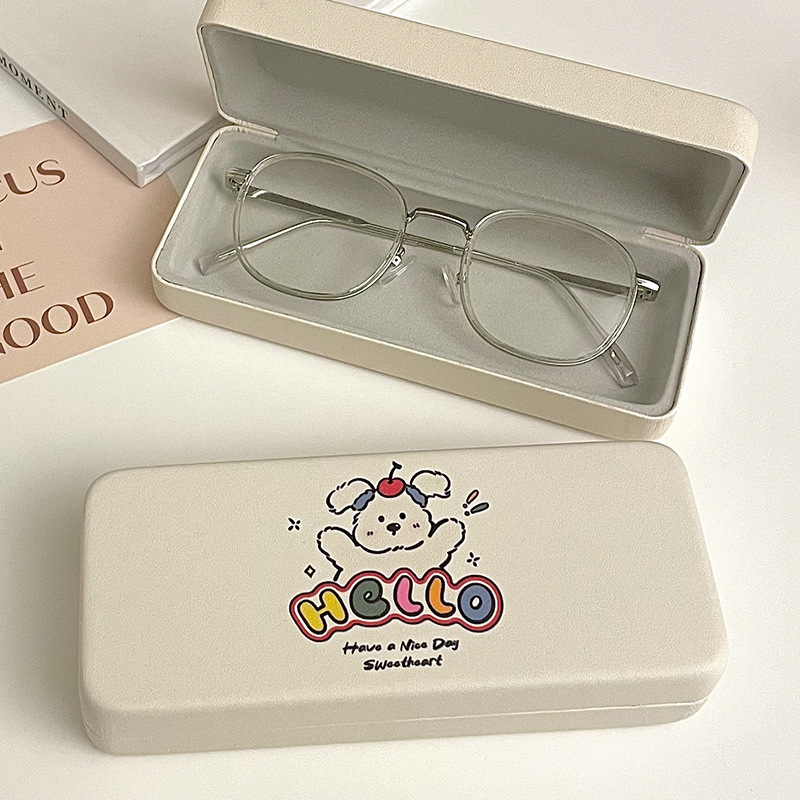 Good-looking Glasses Case Female Student Ins Japanese Style Cartoon Cute Light and Portable Anti-Pressure Myopia Glasses Storage Box