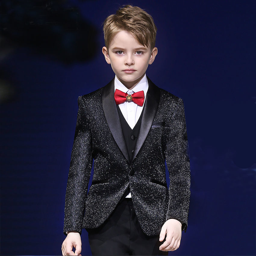 男童西装套装新款儿童礼服英伦正装小主持人模特走秀钢琴演出