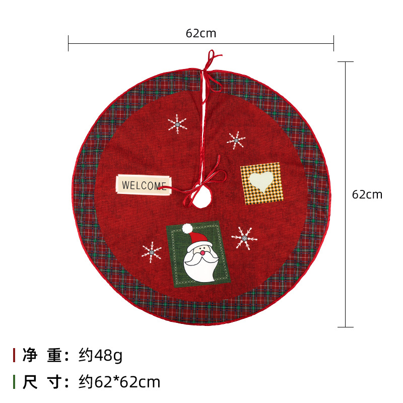 2022 Cross-Border New Arrival Christmas-Tree Skirt Creative Exquisite Printing Tree Bottom Decoration Christmas Product Decoration