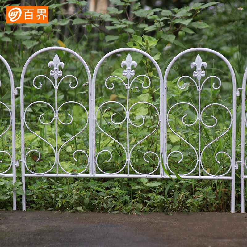 复古做旧铁艺护栏围栏栅栏栏杆篱笆庭院花园户外爬藤架可组装