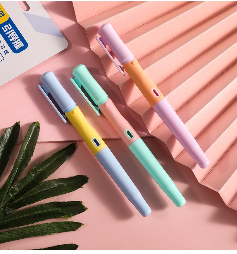 晨光1645钢笔优握引导握钢笔晶蓝可擦纯蓝黑色可替换墨囊学生钢笔