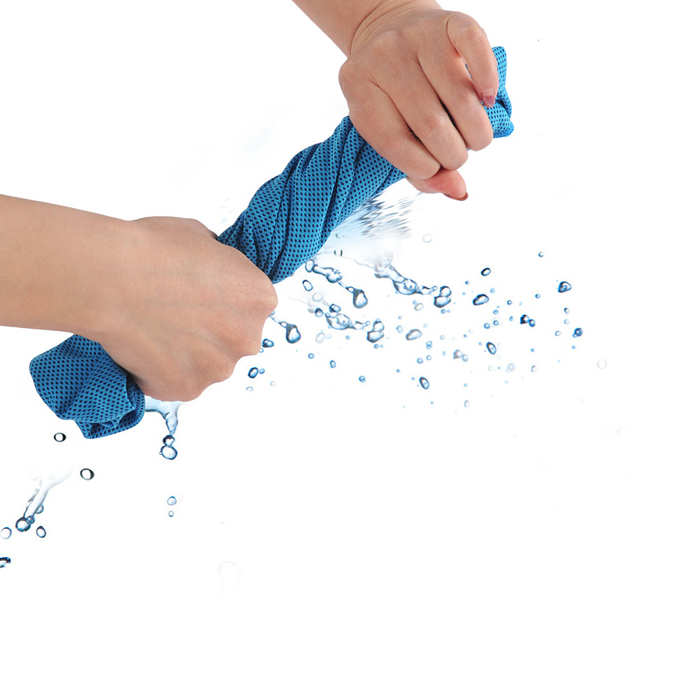 冷感巾凉感巾来图来样定制全冷半冷蜂巢鸟眼冷感面料加印logo印花