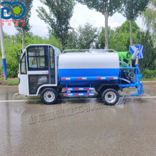 园林绿化电动四轮洒水车 移动式环卫水雾抑尘车 工地扬尘喷水车