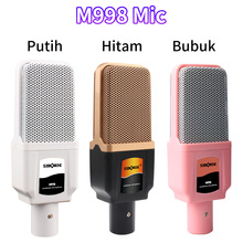 厂家直供 M998电容麦克风电脑录音直播声卡套装K歌设备电子书话筒