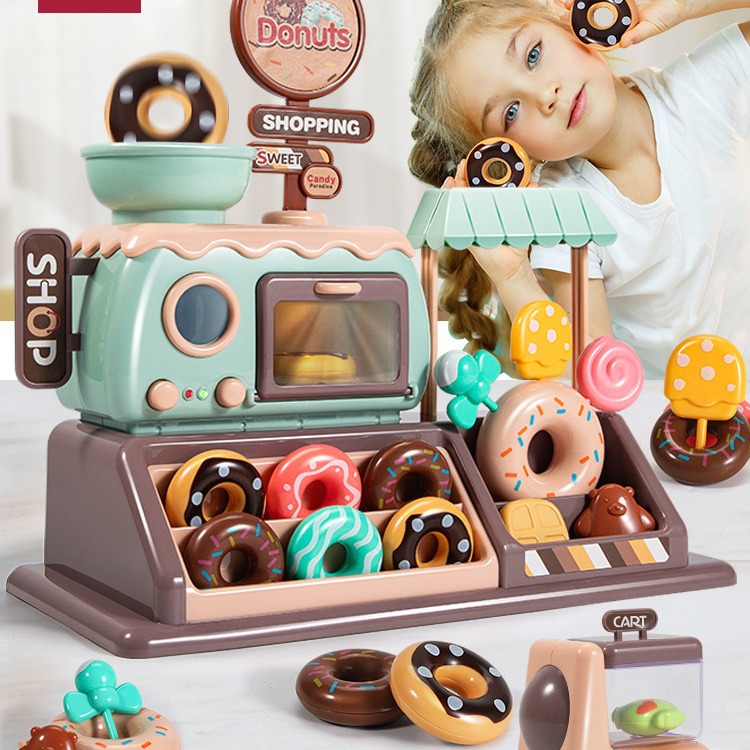 甜甜圈儿童冰淇淋玩具雪糕车女孩36岁过家家女童宝宝生日礼物