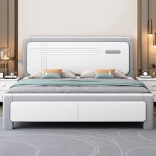 全实木床双人1.8x2米北欧现代简约1.2米主卧床家用小户型经济型床