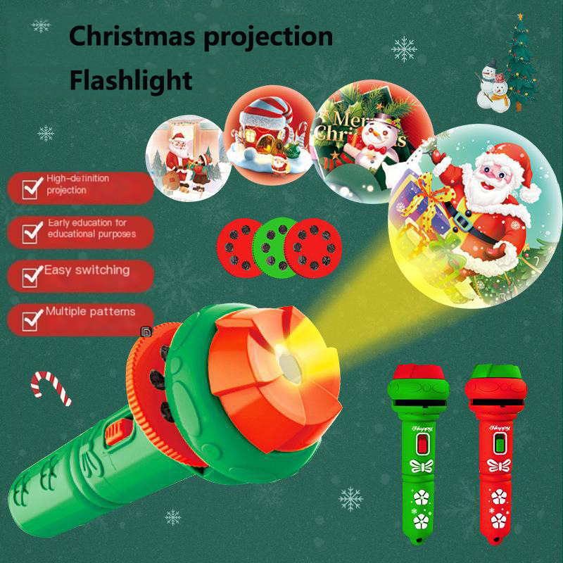 儿童圣诞投影仪手电筒圣诞节礼物儿童适合幼儿男孩女孩 24 个图案