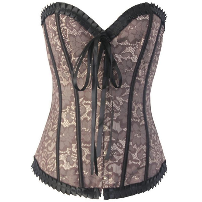 欧美性感束身衣 2805红色提花宫廷塑身衣 情趣内衣外贸厂家批发