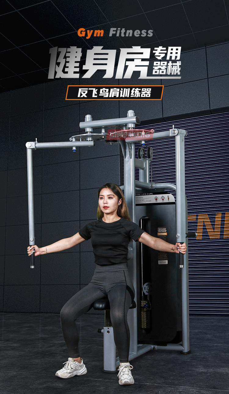 健身器材厂家反飞鸟训练器健身房专用直臂夹胸多功能练胸器械全套