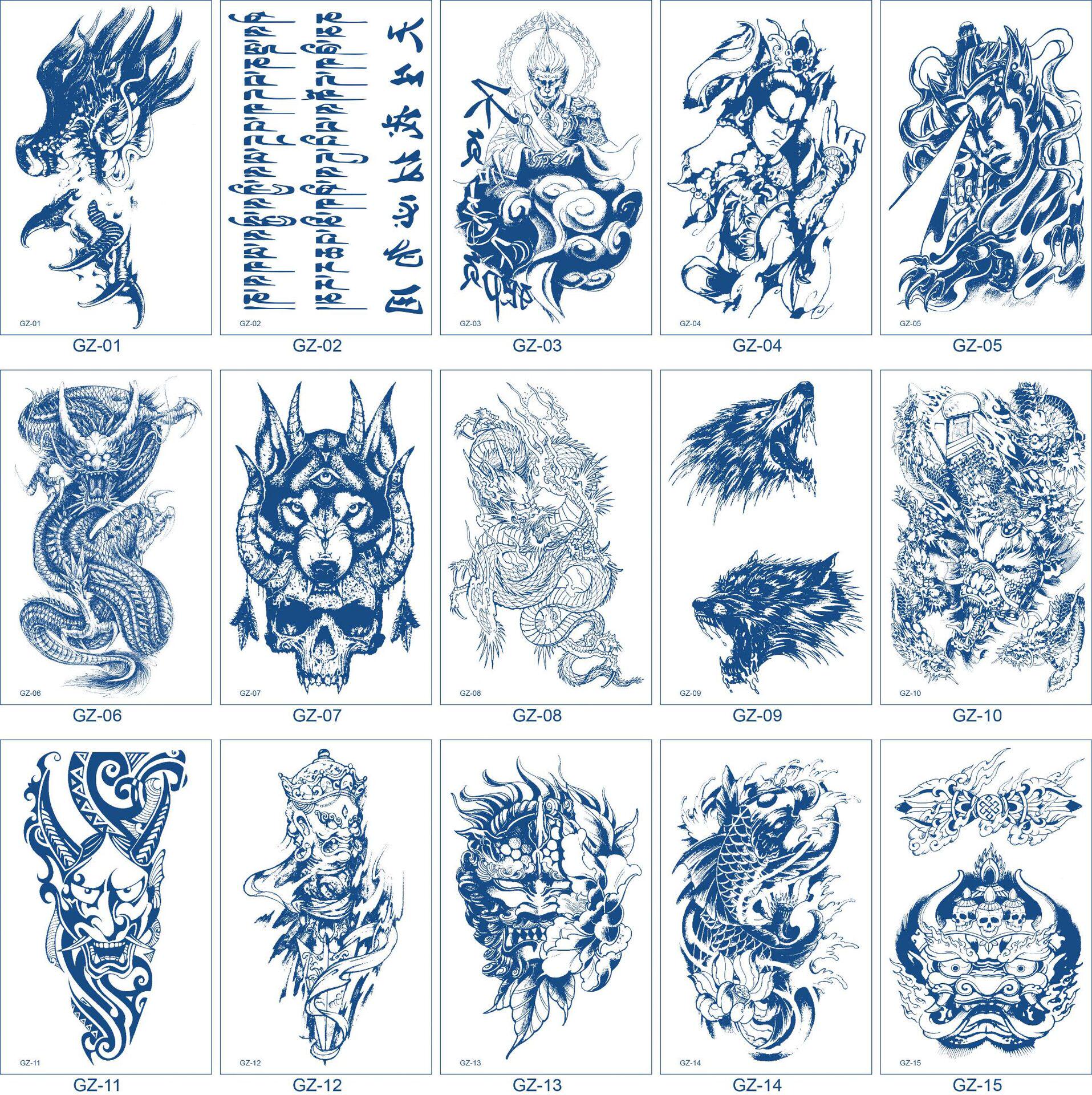 烫金纹身贴 厂家现货批发 支持水纹身贴纸 时尚纹身贴-报价-阿里巴巴