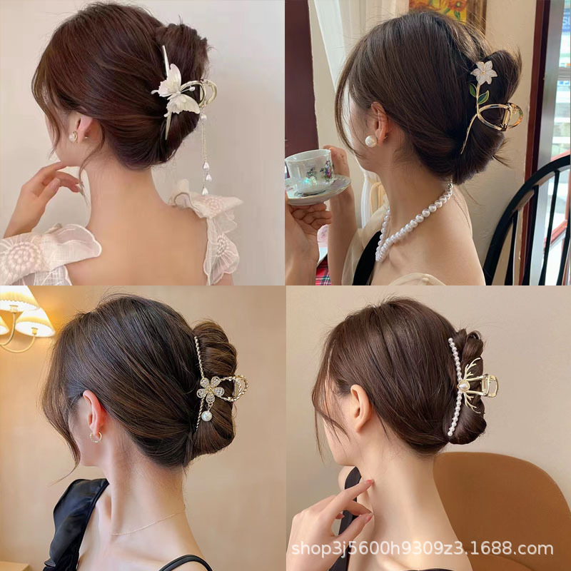 Good-looking Rabbit Year New National Style Shark Clip Metal Large Grip Elegant Hair Clip Women's Back Head Niche Hair Accessories