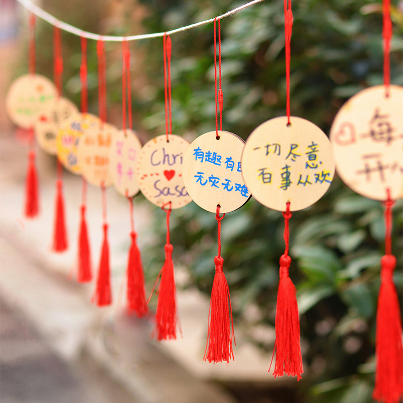 许愿木挂牌景区旅游祈愿挂树装饰牌学校幼儿园场景布置手写心愿牌