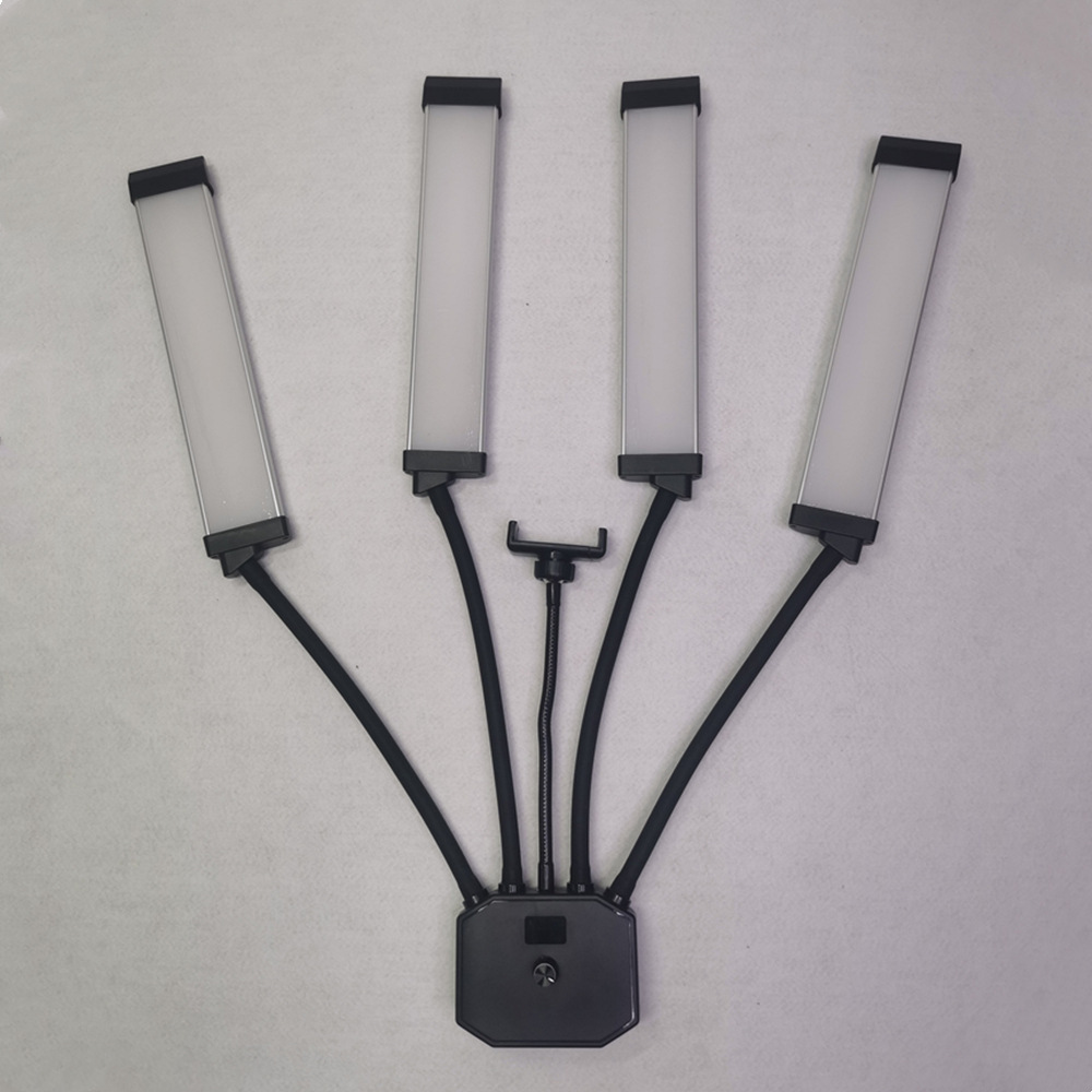 4臂软管灯65w美颜直播可折叠轻便美容拍摄影灯四臂补光灯四管灯