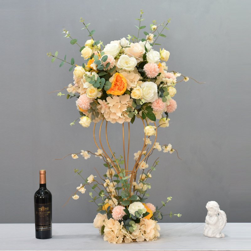 婚庆道具铁艺地球主桌花花艺酒店婚礼堂宴会桌面装饰布置花艺